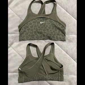 Nike leopard print sports bra - small